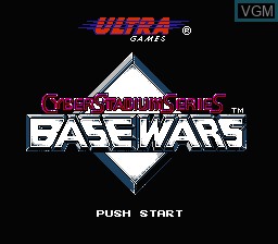 Title screen of the game Cyber Stadium Series - Base Wars on Nintendo NES