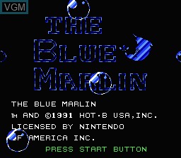 Title screen of the game Blue Marlin, The on Nintendo NES