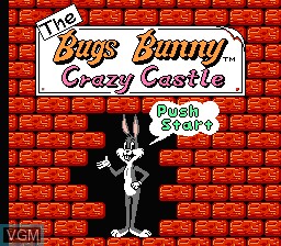 Title screen of the game Bugs Bunny Crazy Castle, The on Nintendo NES