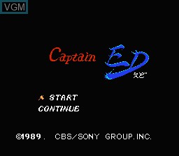 Title screen of the game Captain Ed on Nintendo NES