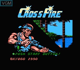 Title screen of the game CrossFire on Nintendo NES