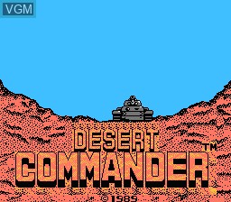 Title screen of the game Desert Commander on Nintendo NES