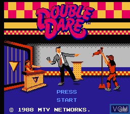 Title screen of the game Double Dare on Nintendo NES