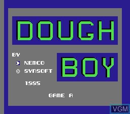 Title screen of the game Dough Boy on Nintendo NES