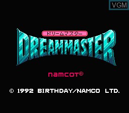 Title screen of the game Dream Master on Nintendo NES