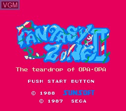 Title screen of the game Fantasy Zone II - Opa-Opa no Namida on Nintendo NES