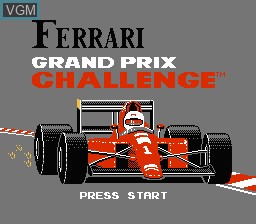 Title screen of the game Ferrari Grand Prix Challenge on Nintendo NES