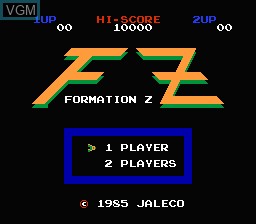 Title screen of the game Formation Z on Nintendo NES