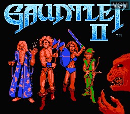 Title screen of the game Gauntlet II on Nintendo NES