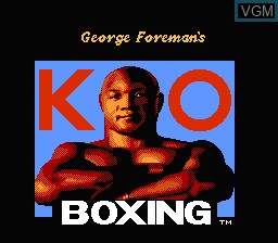 Title screen of the game George Foreman's KO Boxing on Nintendo NES