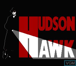 Title screen of the game Hudson Hawk on Nintendo NES