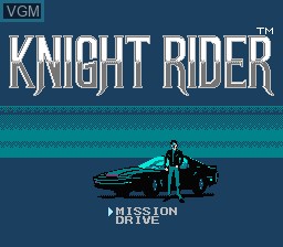 Title screen of the game Knight Rider on Nintendo NES