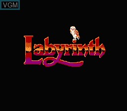 Title screen of the game Labyrinth - Maou no Meikyuu on Nintendo NES