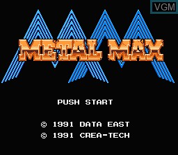 Title screen of the game Metal Max on Nintendo NES