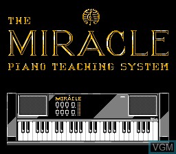 Title screen of the game Miracle Piano Teaching System, The on Nintendo NES