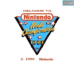 Title screen of the game Nintendo World Championships 1990 on Nintendo NES