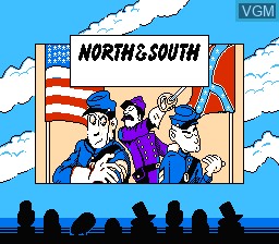 Title screen of the game North & South on Nintendo NES