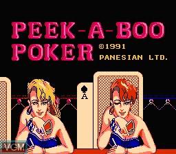 Title screen of the game Peek A Boo Poker on Nintendo NES