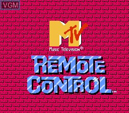 Title screen of the game MTV's Remote Control on Nintendo NES