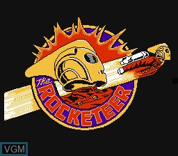 Title screen of the game Rocketeer, The on Nintendo NES