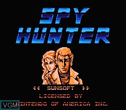 Title screen of the game Spy Hunter on Nintendo NES