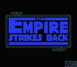 Title screen of the game Star Wars - The Empire Strikes Back on Nintendo NES