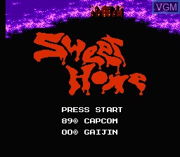 Title screen of the game Sweet Home on Nintendo NES
