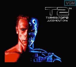 Title screen of the game Terminator 2 - Judgment Day on Nintendo NES