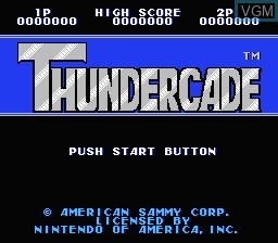 Title screen of the game Thundercade on Nintendo NES