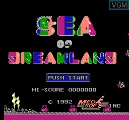 Title screen of the game Sea of Dreamland on Nintendo NES