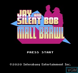 Title screen of the game Jay and Silent Bob - Mall Brawl on Nintendo NES
