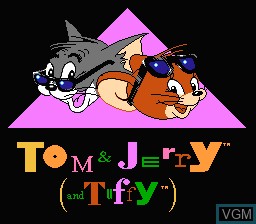 Title screen of the game Tom & Jerry - The Ultimate Game of Cat and Mouse! on Nintendo NES
