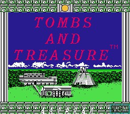 Title screen of the game Tombs & Treasure on Nintendo NES