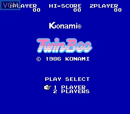 Title screen of the game TwinBee on Nintendo NES