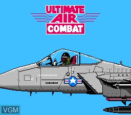 Title screen of the game Ultimate Air Combat on Nintendo NES