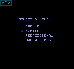 Menu screen of the game Death Race on Nintendo NES