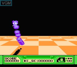 Menu screen of the game 3-D WorldRunner on Nintendo NES