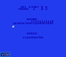 Menu screen of the game 3D Block on Nintendo NES