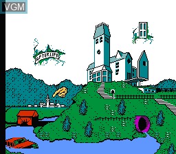 Menu screen of the game Beetlejuice on Nintendo NES