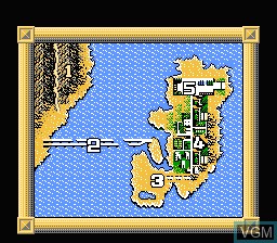 Menu screen of the game BreakThru on Nintendo NES