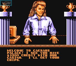Menu screen of the game Caesars Palace on Nintendo NES
