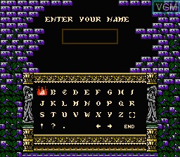 Menu screen of the game Castlevania III - Dracula's Curse on Nintendo NES