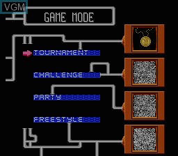 Menu screen of the game Championship Pool on Nintendo NES