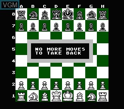 Menu screen of the game Chessmaster, The on Nintendo NES