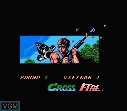 Menu screen of the game CrossFire on Nintendo NES