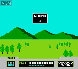 Menu screen of the game Duck Hunt on Nintendo NES