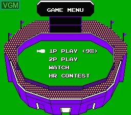 Menu screen of the game Famista '91 on Nintendo NES