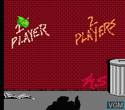 Menu screen of the game Ghostbusters II on Nintendo NES