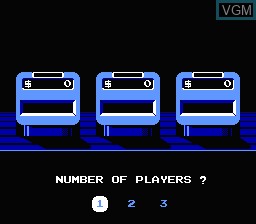 Menu screen of the game Jeopardy! on Nintendo NES