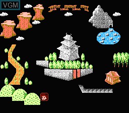 Menu screen of the game Kid Niki - Radical Ninja on Nintendo NES